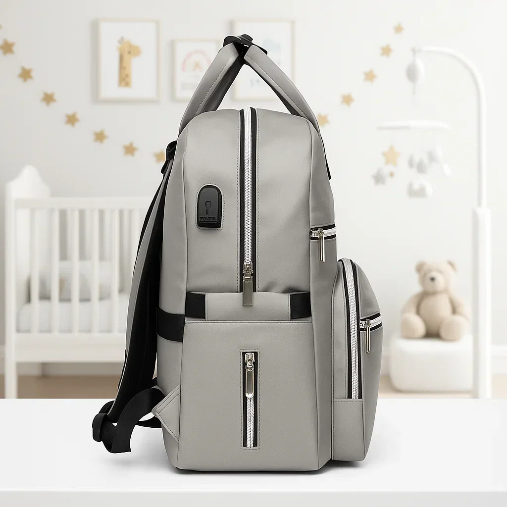 Multi-Purpose Travel & Diapers Bag Pink - MomEase - Image 3