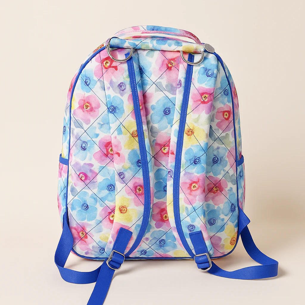 Multi-Purpose Travel & Diapers Bag (Waterproof) Floral - Image 3