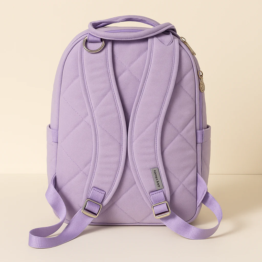 Multi-Purpose Travel & Diapers Bag (Waterproof) Plain Purple - Image 2