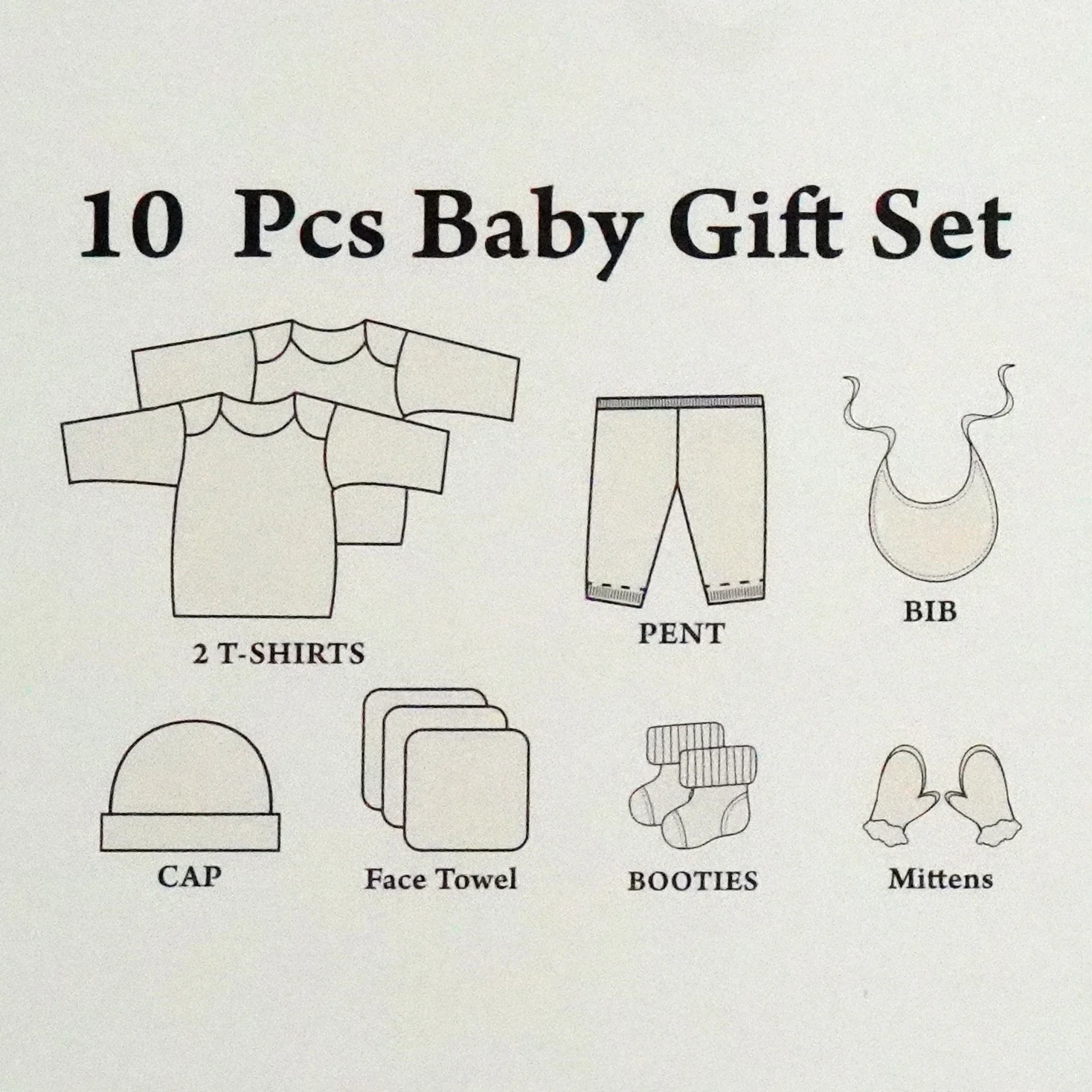 Newborn Baby 10Pcs Gift Set Bear Pink - Sunshine - Image 2