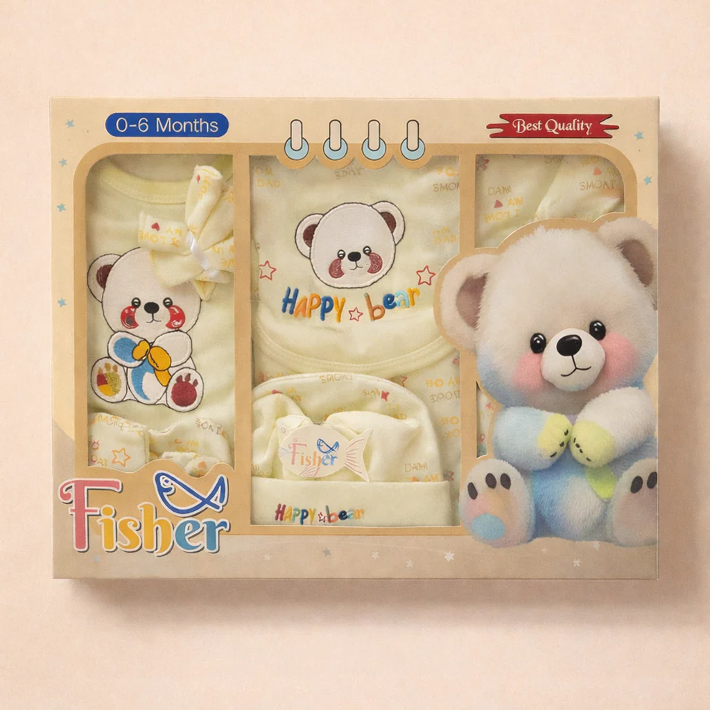 Newborn Baby 10Pcs Gift Set Bear Yellow - Sunshine