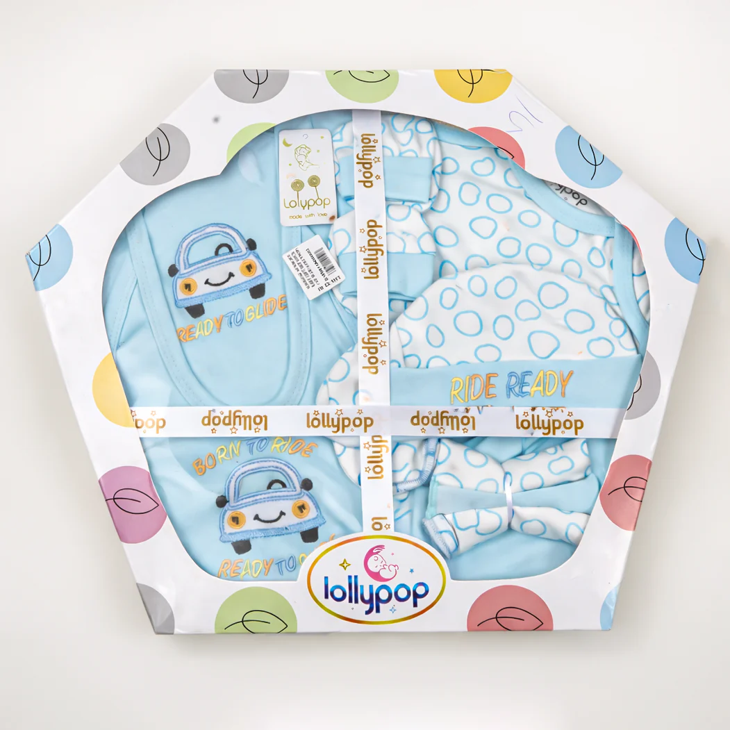 Newborn Baby 10Pcs Gift Set Car Blue - Sunshine