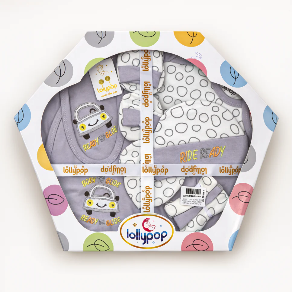 Newborn Baby 10Pcs Gift Set Car Grey - Sunshine