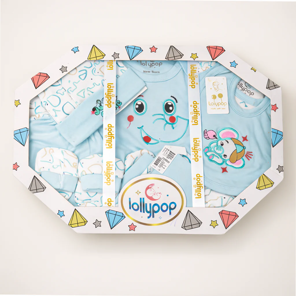 Newborn Baby 11Pcs Gift Set Elephant Blue - Sunshine