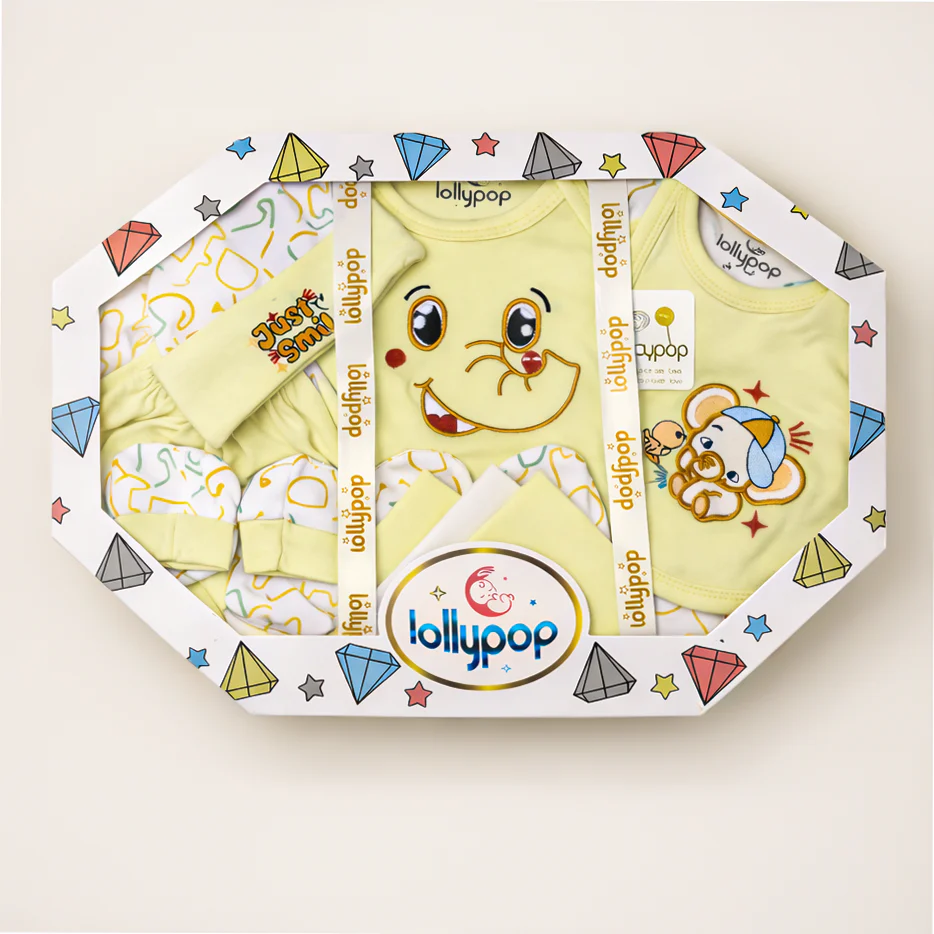 Newborn Baby 11Pcs Gift Set Elephant Yellow - Sunshine