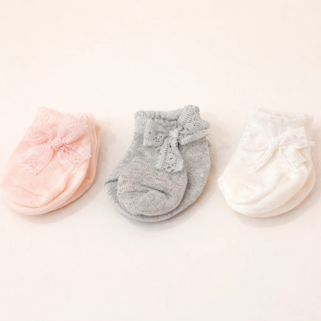 Newborn Baby 3 Pcs Set Socks Set Multicolor - Sunshine