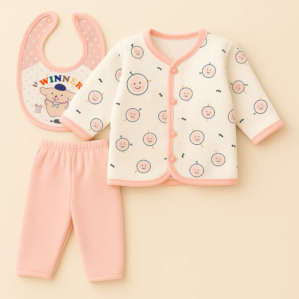 Newborn Baby 3Pcs Warm Gift Set Winner Pink - Sunshine