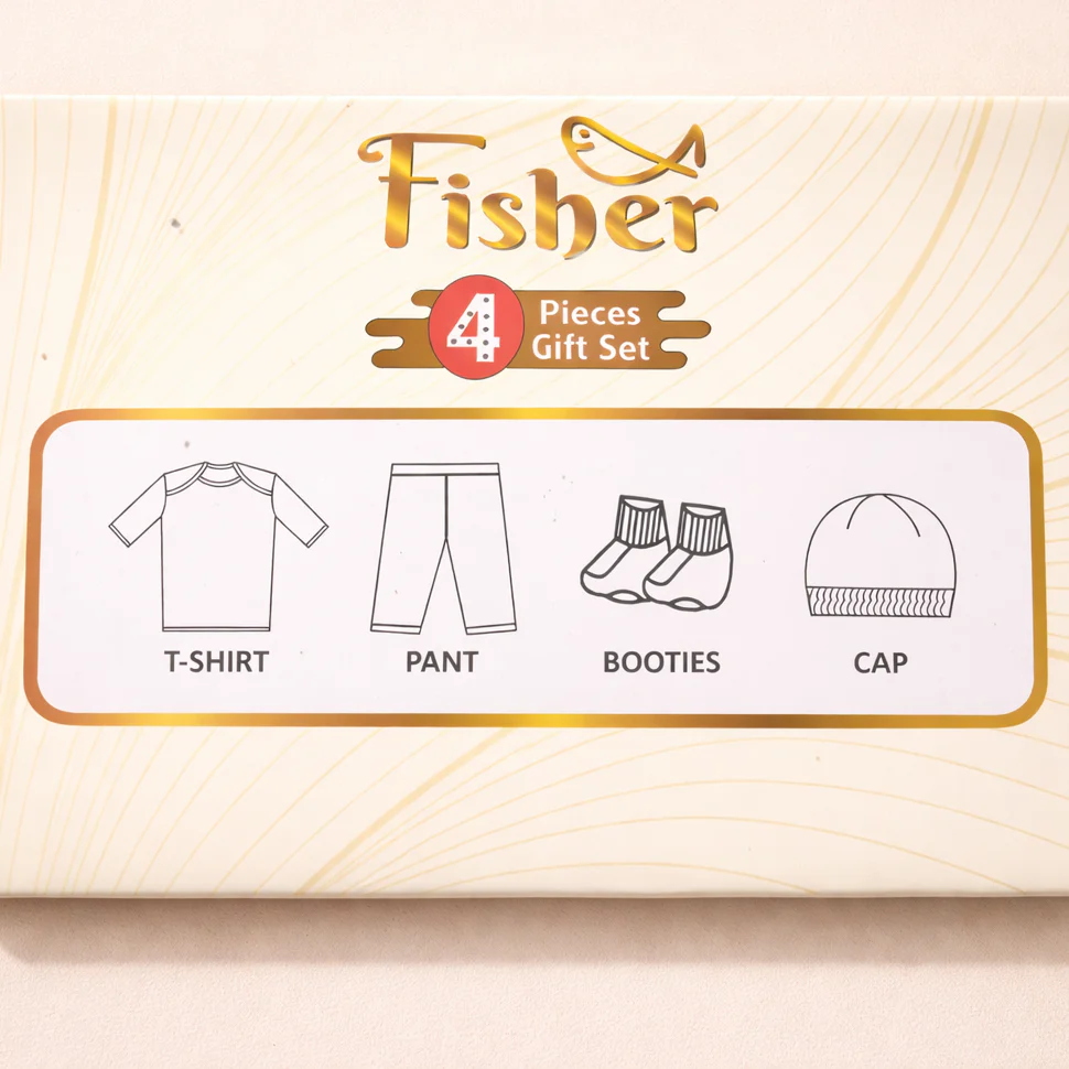 Newborn Baby 4Pcs Gift Set Rabbit Peach - Sunshine - Image 2