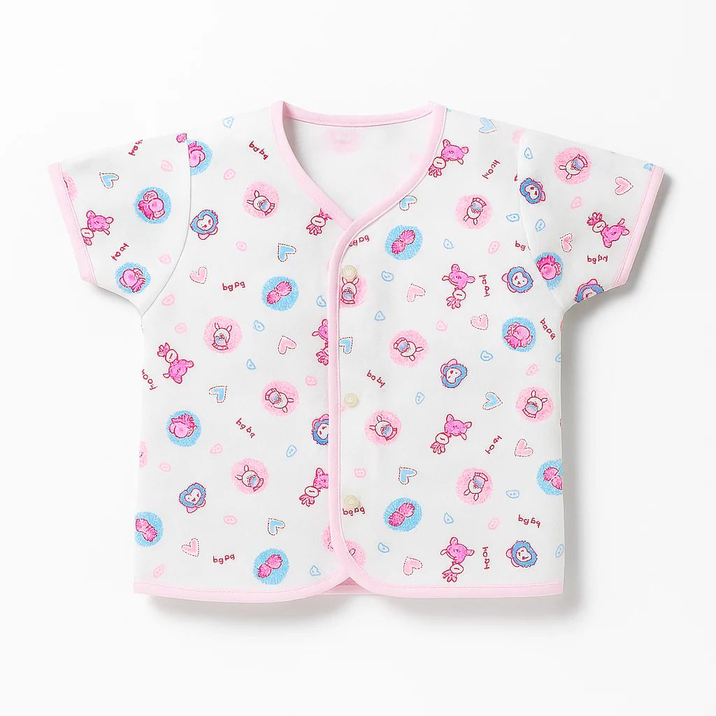 Newborn Baby Cotton Jhabla Pink - Sunshine