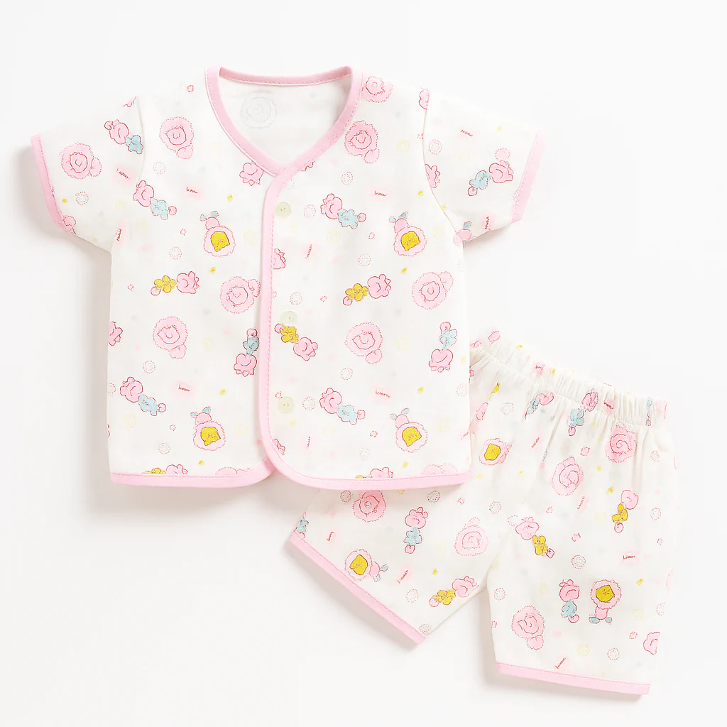 Newborn Baby Cotton Jhabla Pink - Sunshine