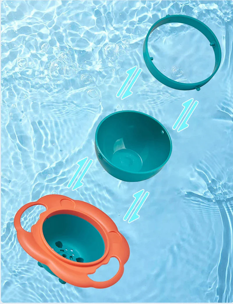 Non-Spill Gyro Feeding Bowl Orange & Grey - Sunshine - Image 7
