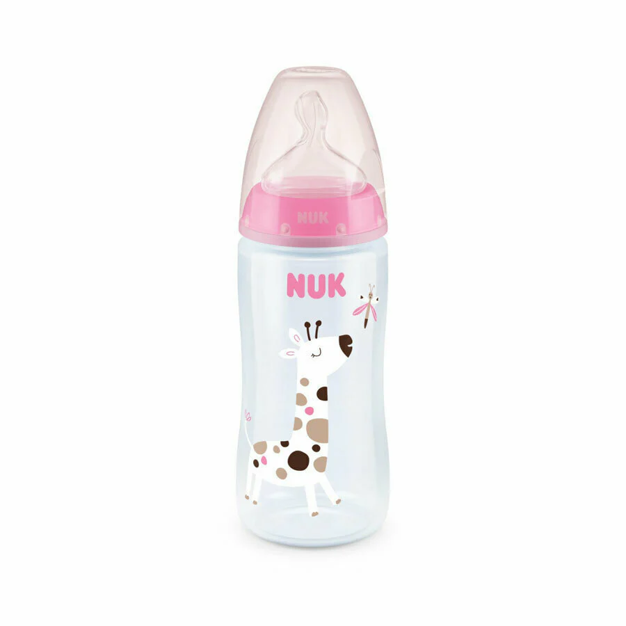 Nuk Bottle First Choice Temprature Control Silicone Nipple Pp 360Ml Pink 6-18M