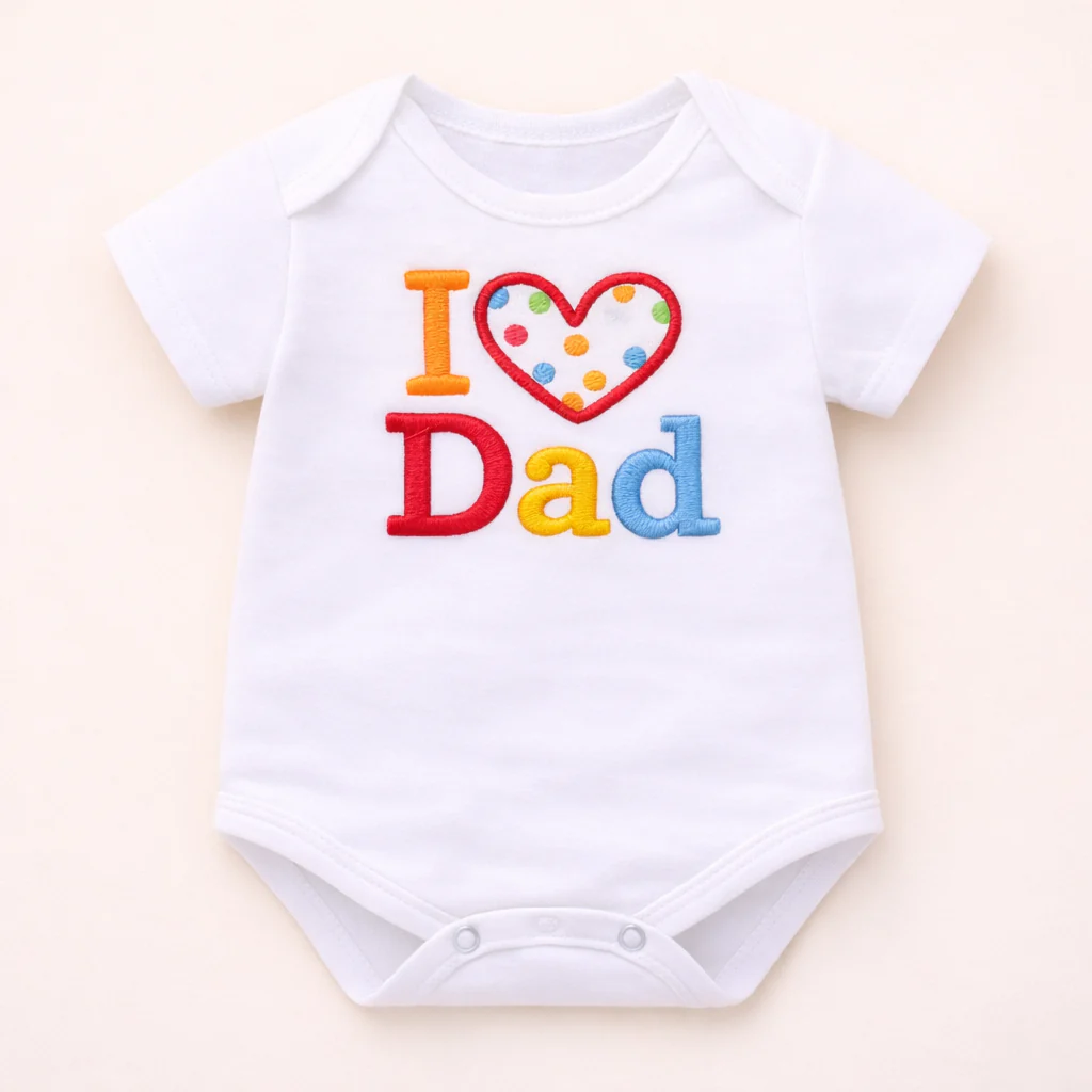 Baby Bodysuit I Love Dad White - Sunshine