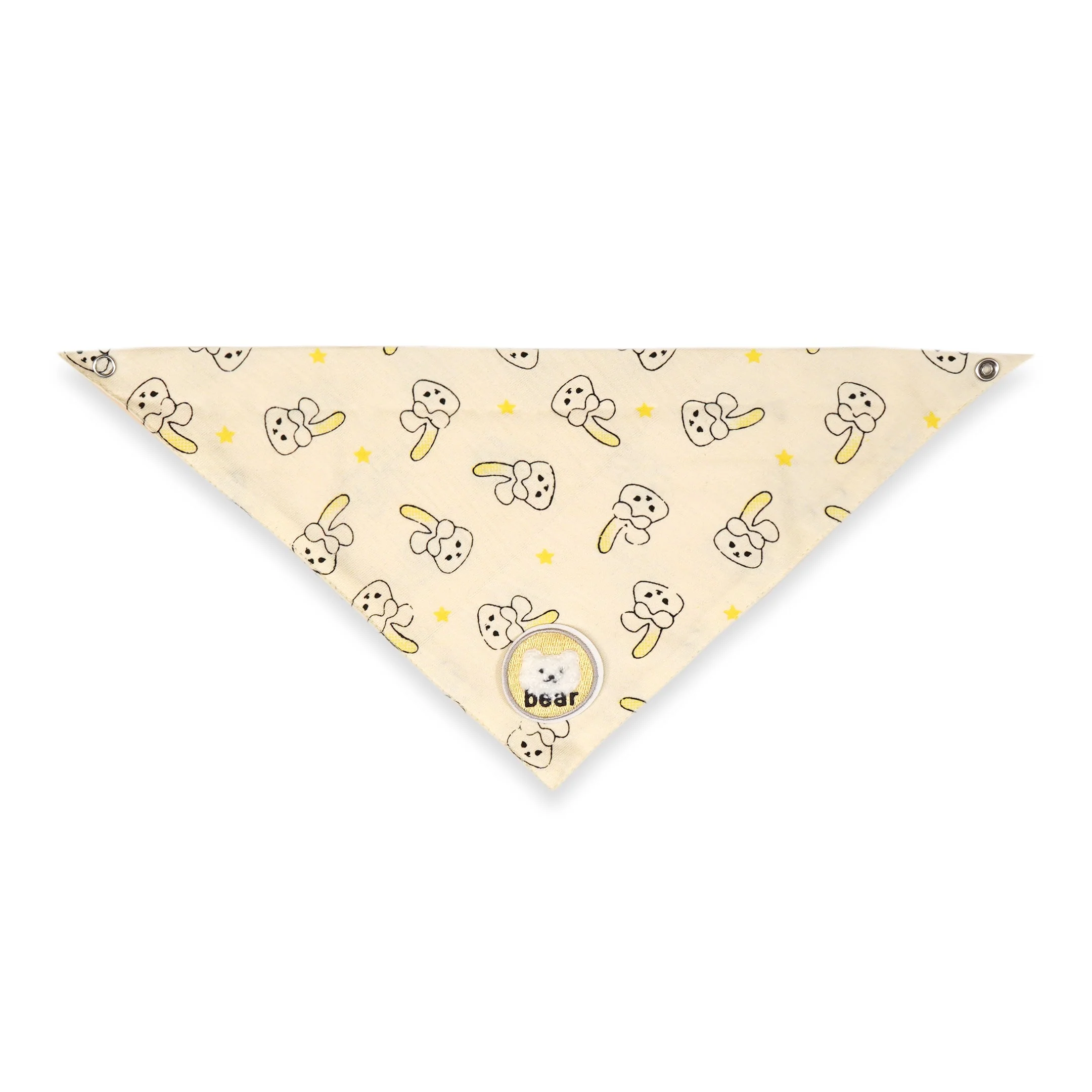 Pack Of 2 Baby Bandana Bib Printed Rabbit - Sunshine - Image 2