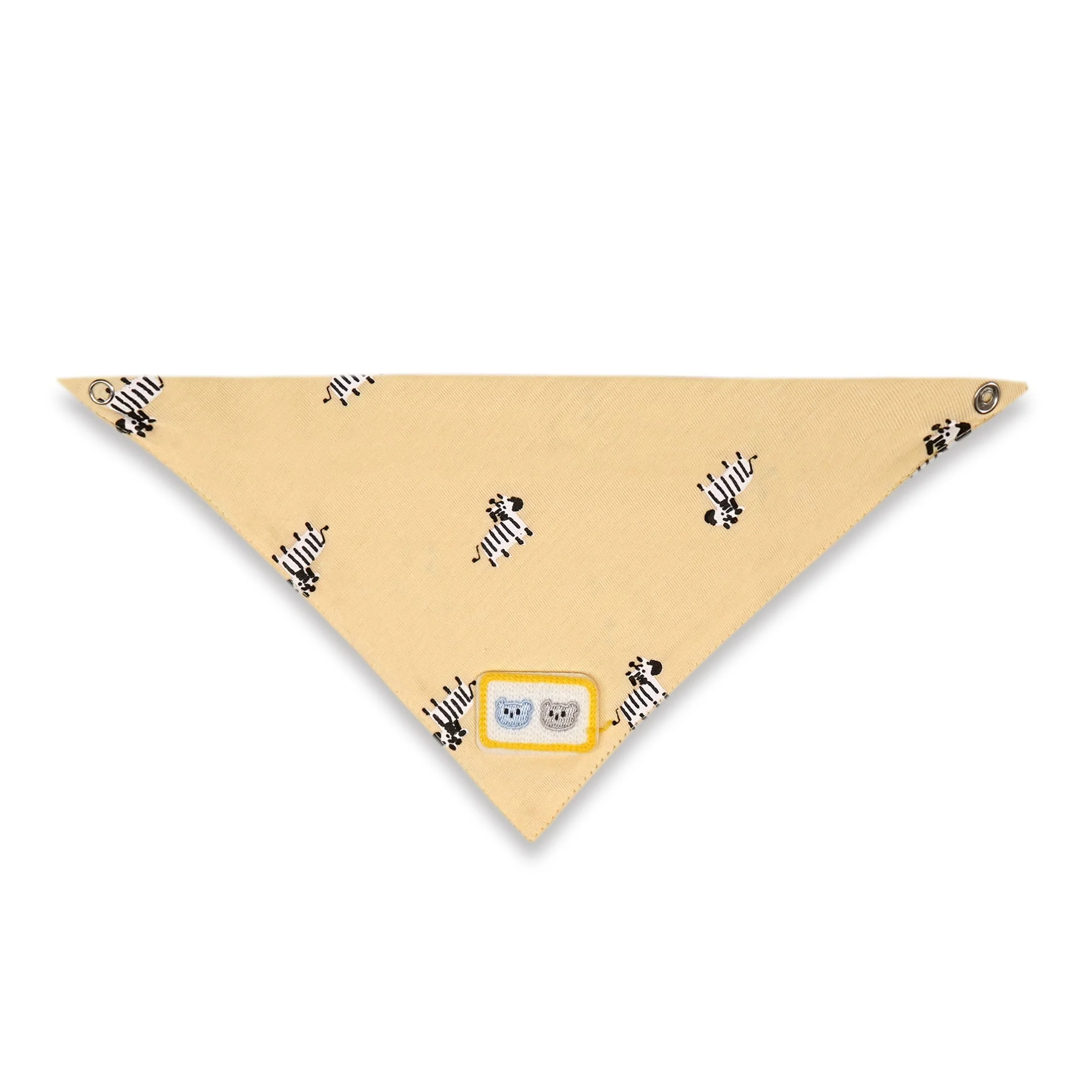 Pack Of 2 Baby Bandana Bib Printed Zebra - Sunshine - Image 2