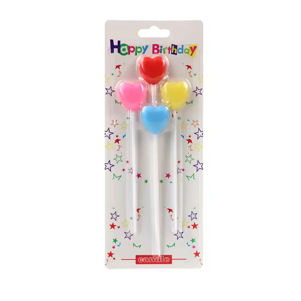 Party Candles Heart 4Pcs - Bloom Baby