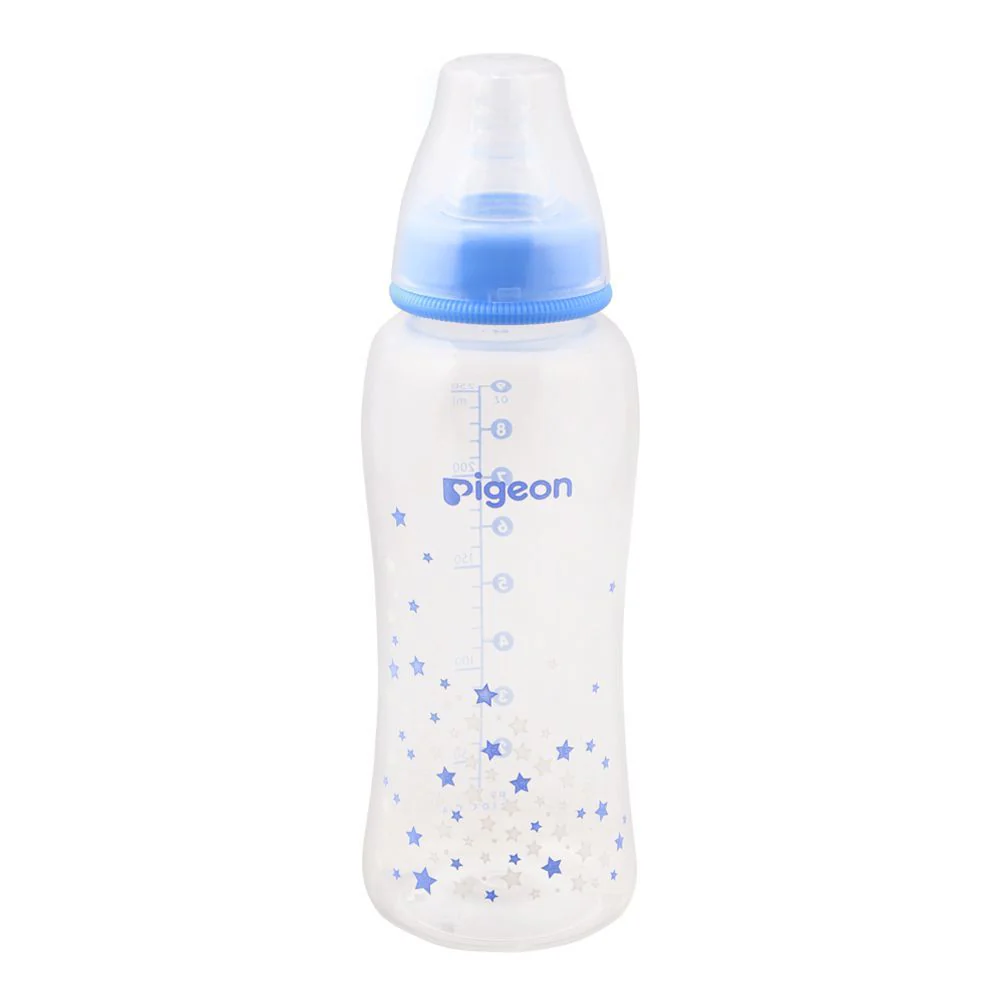 PIGEON PP STREAM LINE PRINTED BOTTLE 250ML BLUE