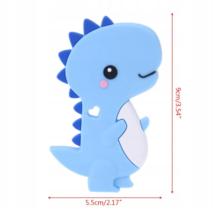Silicon Baby Teether Dino Light Yellow - Sunshine - Image 2