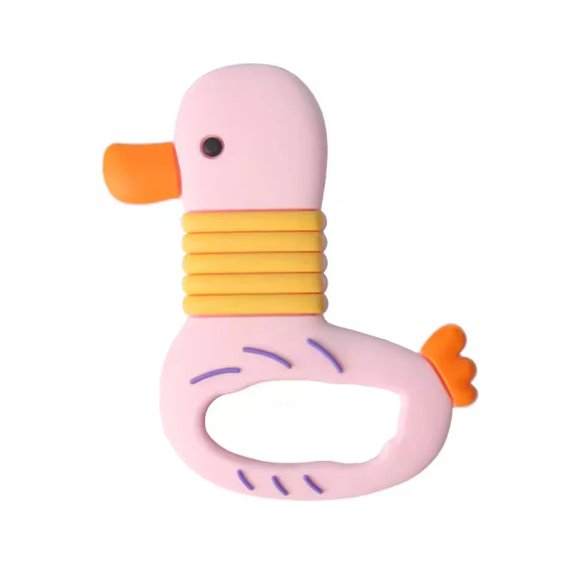 Silicon Baby Teether Duck Pink - Sunshine