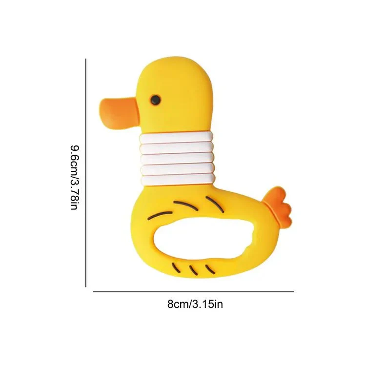 Silicon Baby Teether Duck Pink - Sunshine - Image 2
