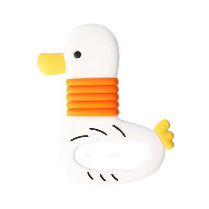 Silicon Baby Teether Duck White - Sunshine