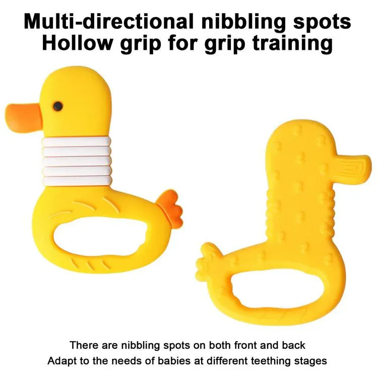Silicon Baby Teether Duck White - Sunshine - Image 4