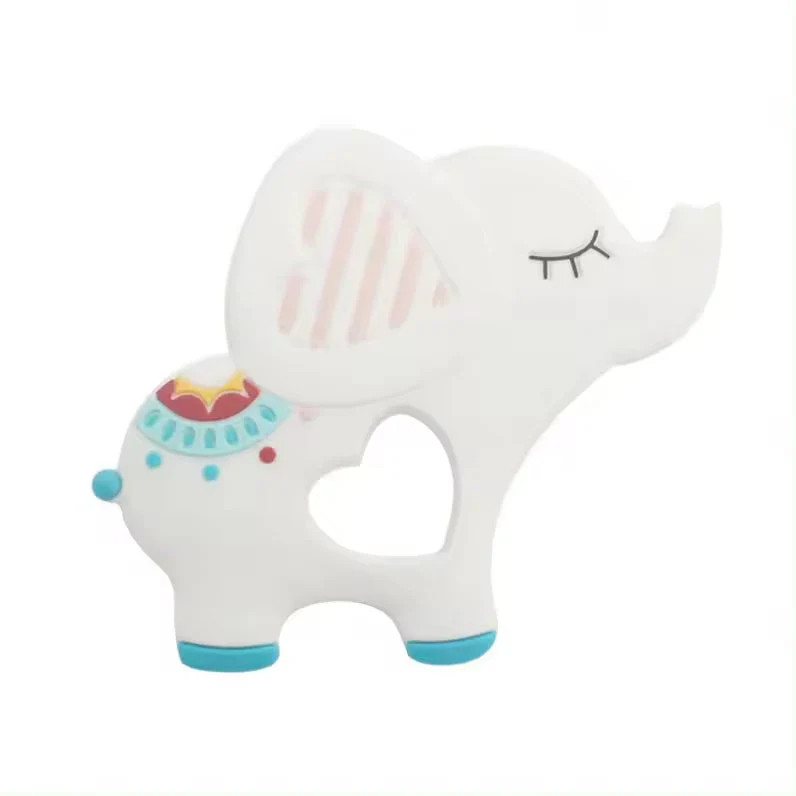 Silicon Baby Teether Elephant White - Sunshine