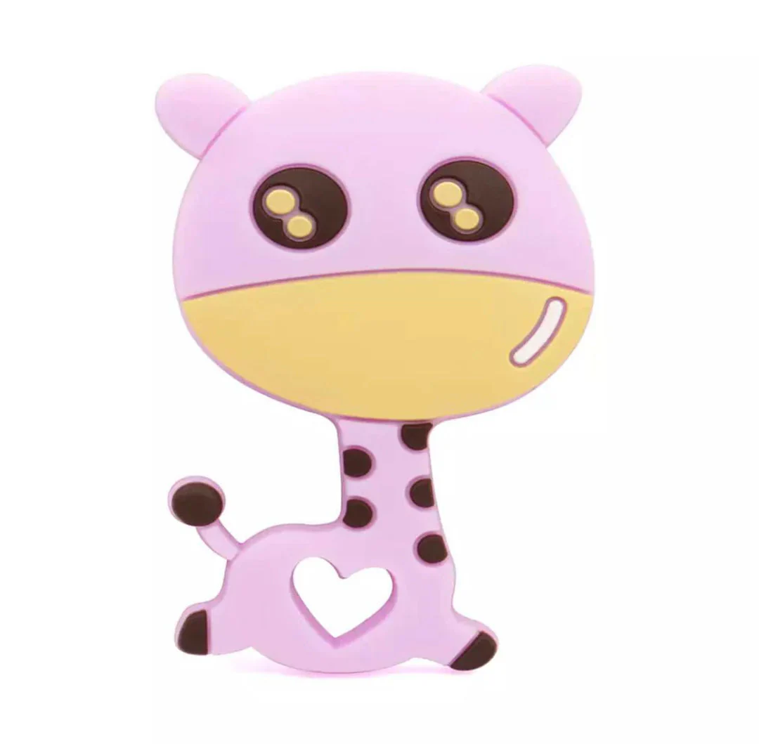 Silicon Baby Teether Giraffe Pink - Sunshine