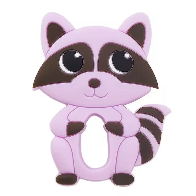 Silicon Baby Teether Raccoon Brown - Sunshine