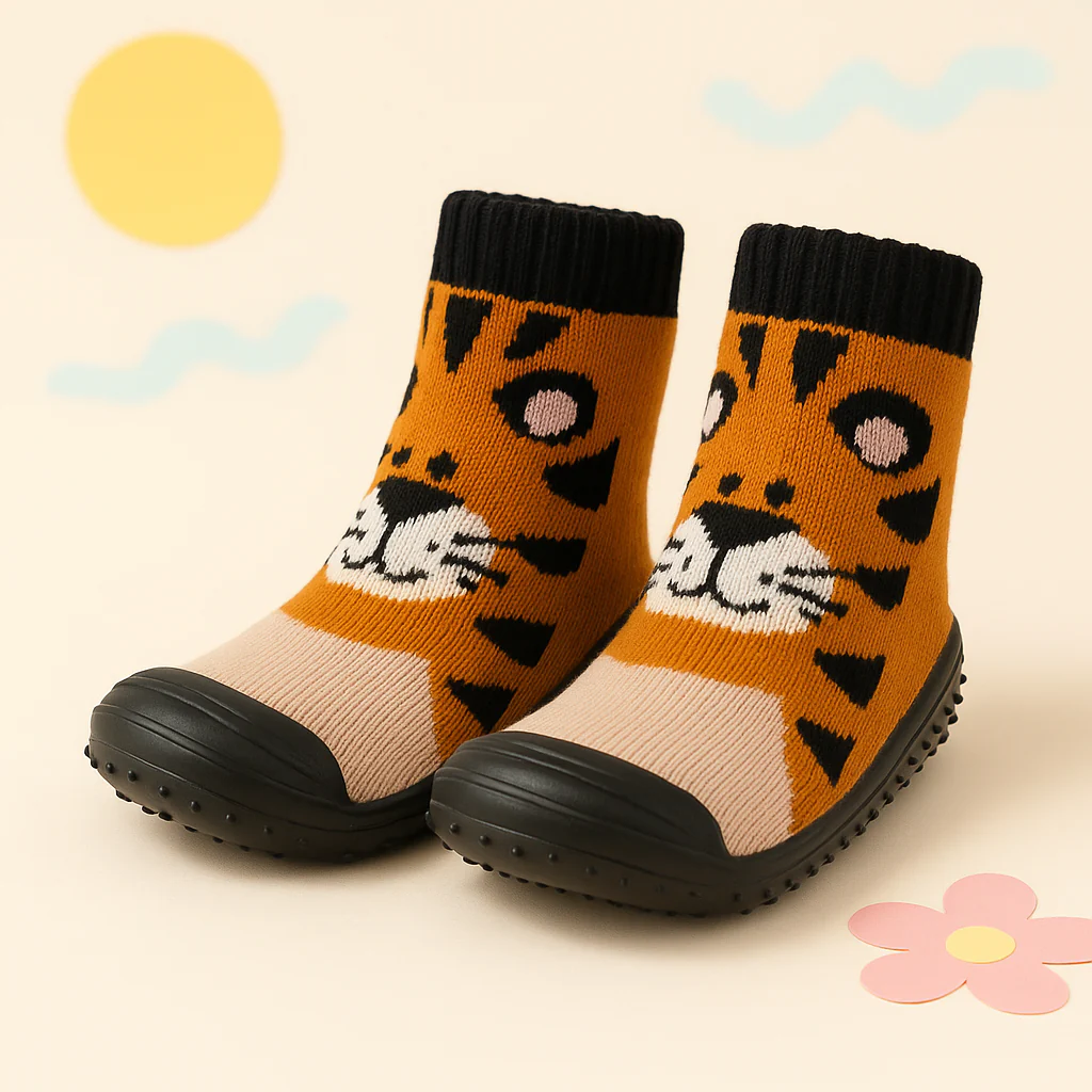 Baby Grip Shoes Tiger Brown  - Sunshine