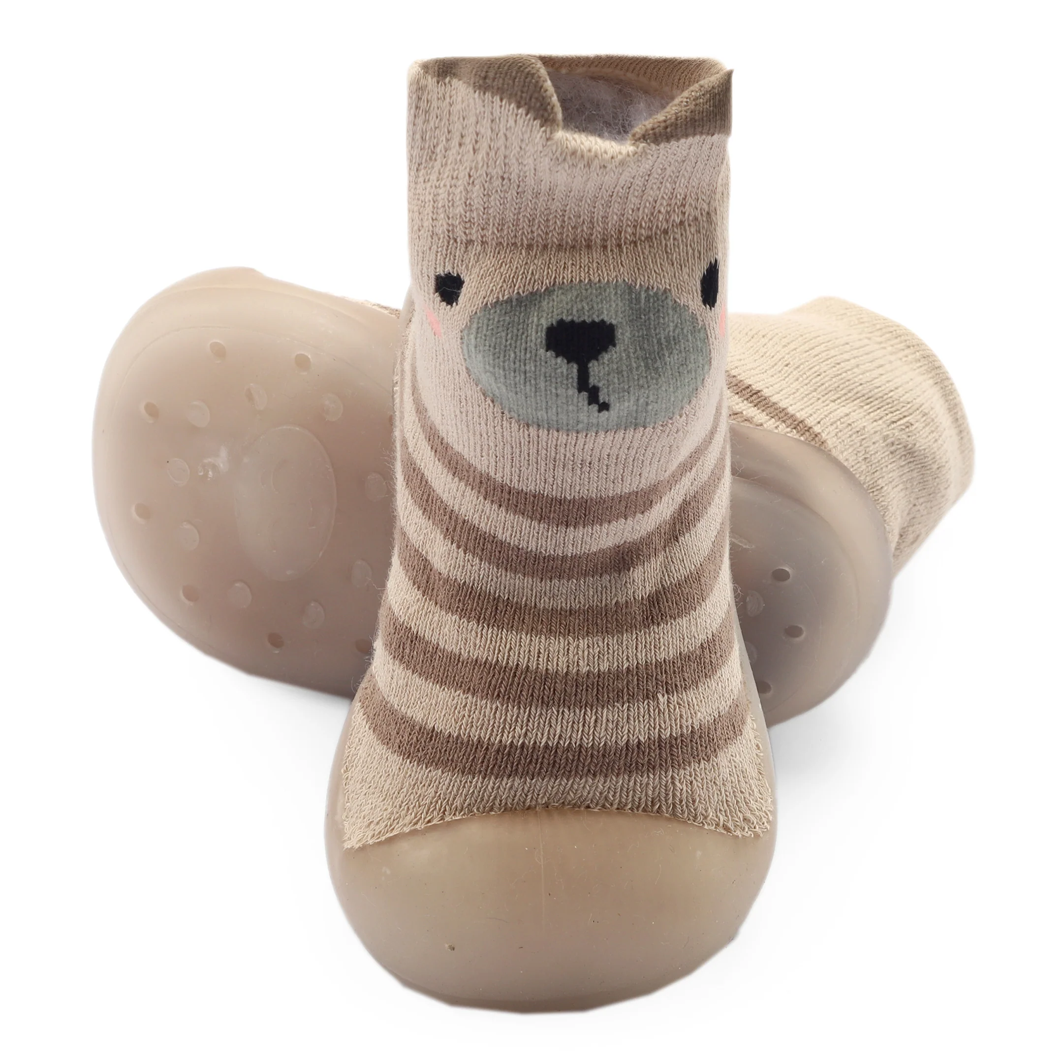 Skidders Baby Grip Shoes Panda Beige - Image 2