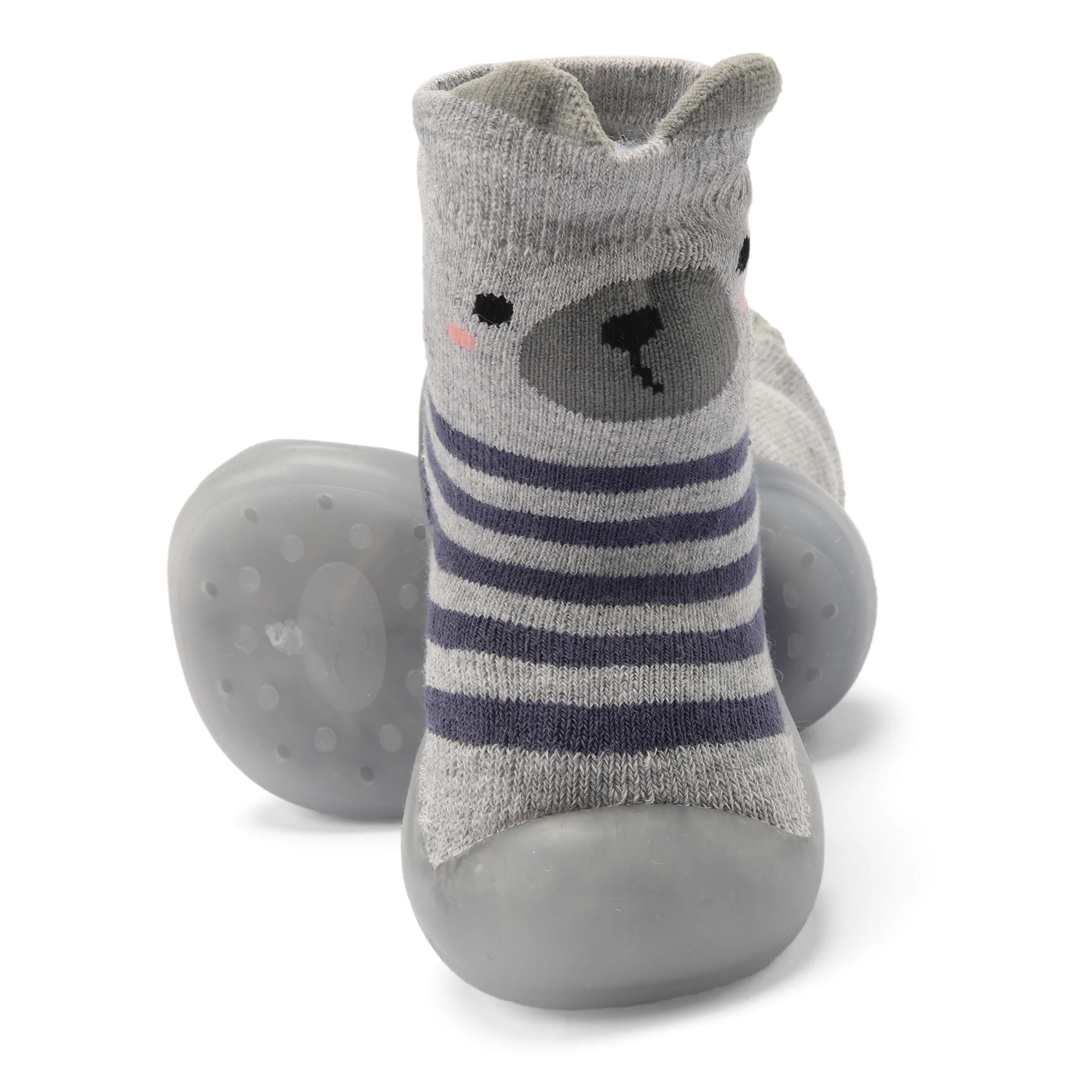 Skidders Baby Grip Shoes Panda Grey - Image 2