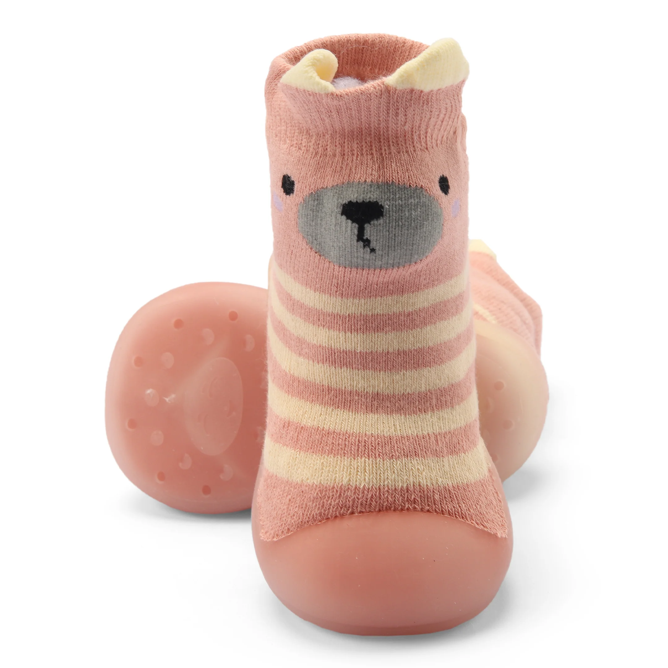 Skidders Baby Grip Shoes Panda Pink - Image 3