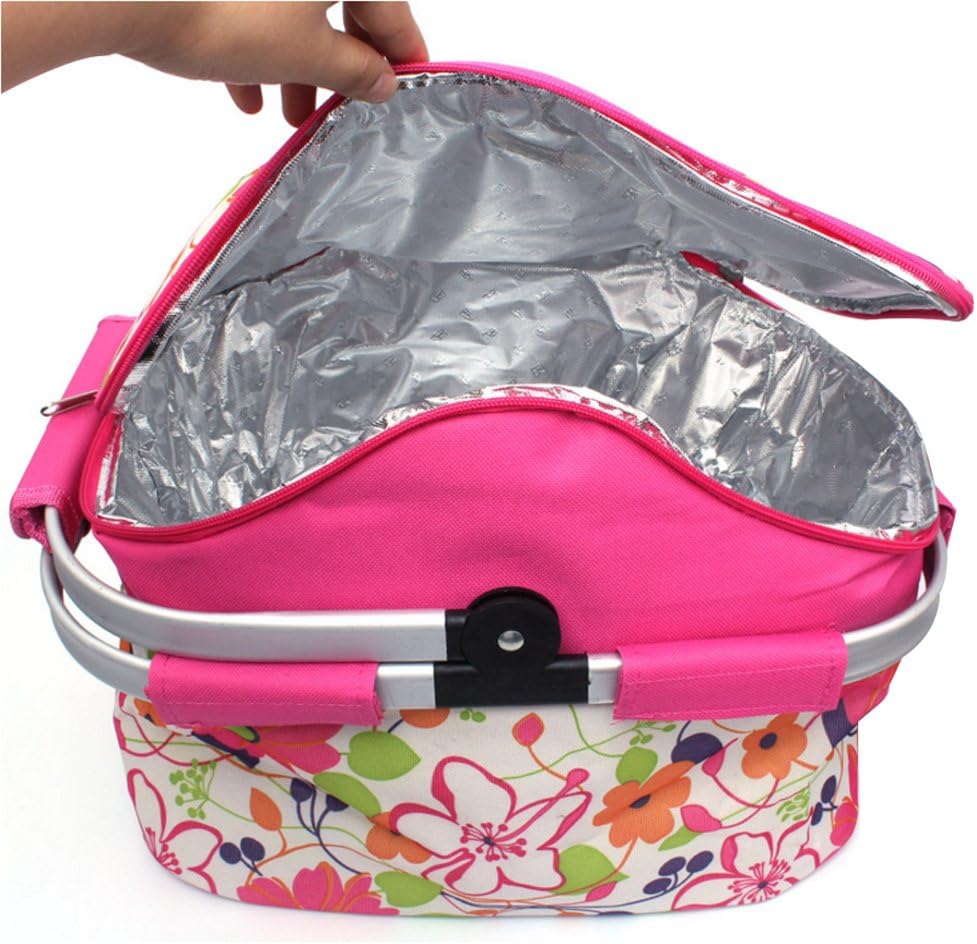 Steel Handle Storage Basket Flowers Pink - Sunshine - Image 3