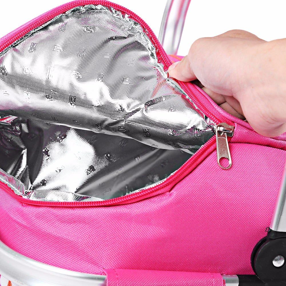 Steel Handle Storage Basket Flowers Pink - Sunshine - Image 6