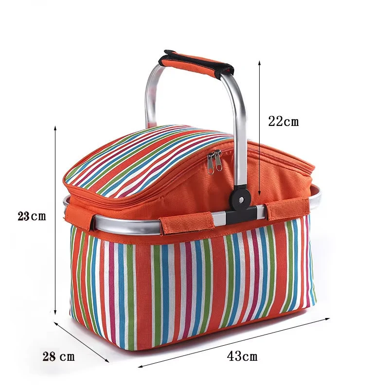 Steel Handle Storage Basket Stripes Stripes Orange - Sunshine - Image 4