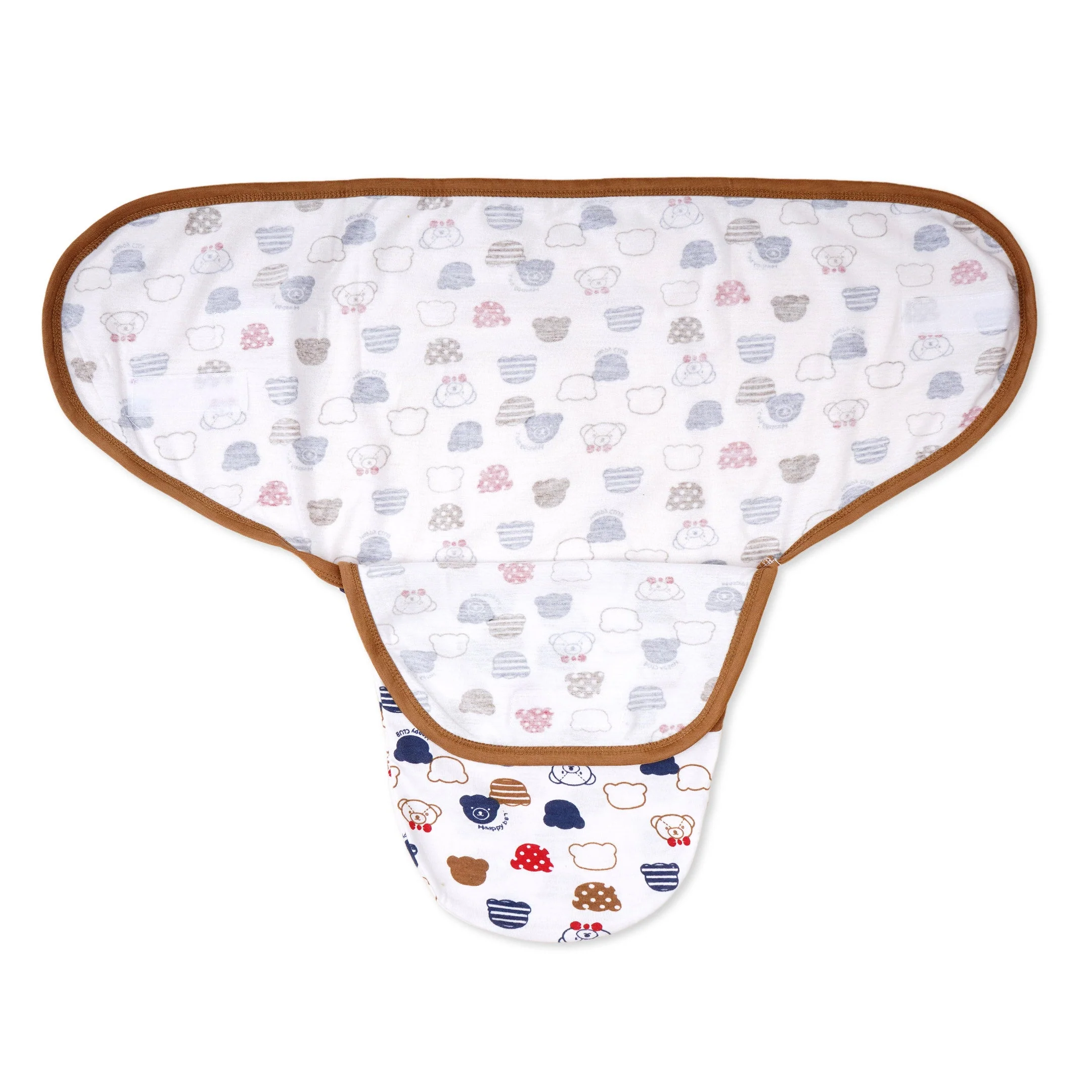 Baby Adjustable White Swaddle Happy Club Blue Bears - Sunshine - Image 6