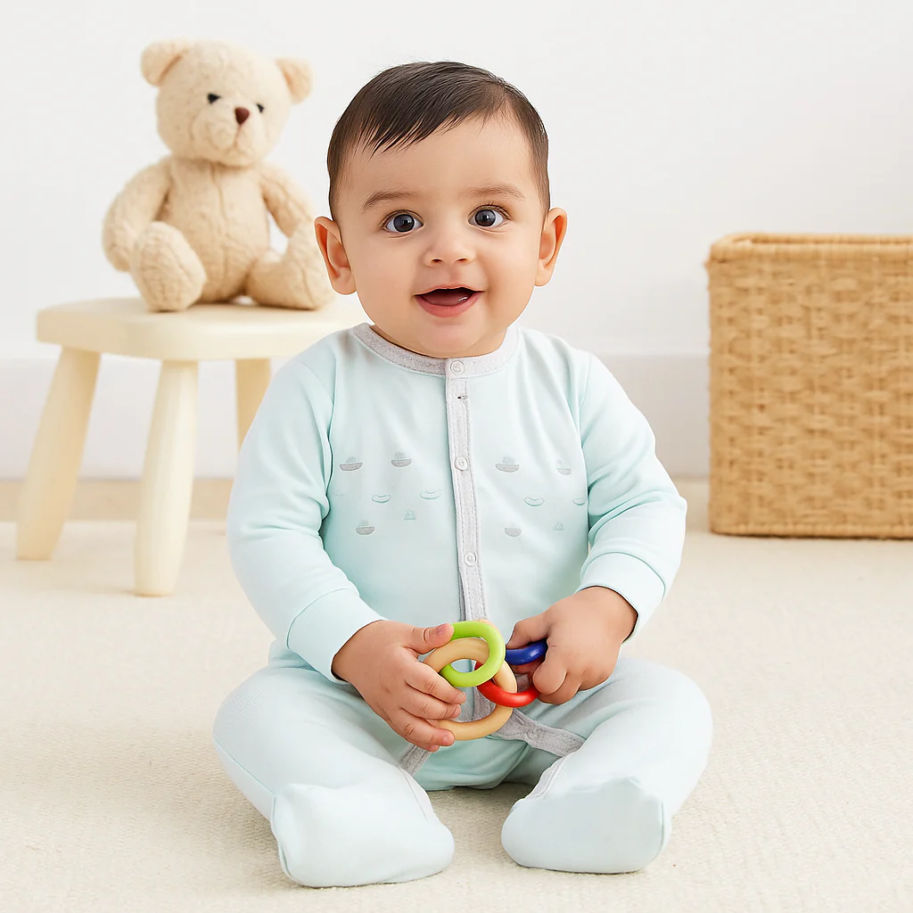 Baby Bodysuit Boats Light Blue - Sunshine - Image 3