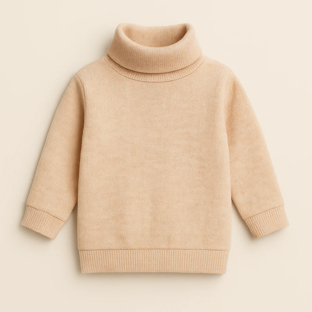 SY Kids Mock Neck Beige - Sunshine
