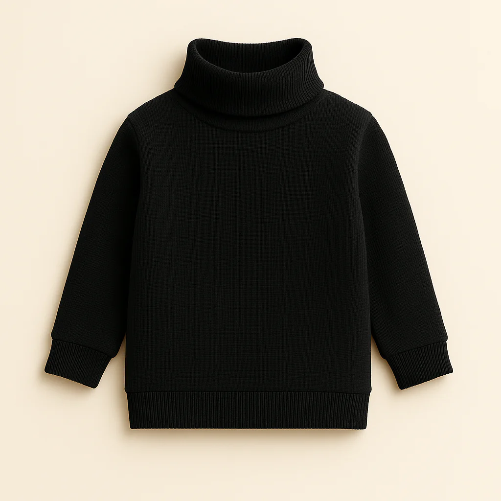 SY Kids Mock Neck Black - Sunshine