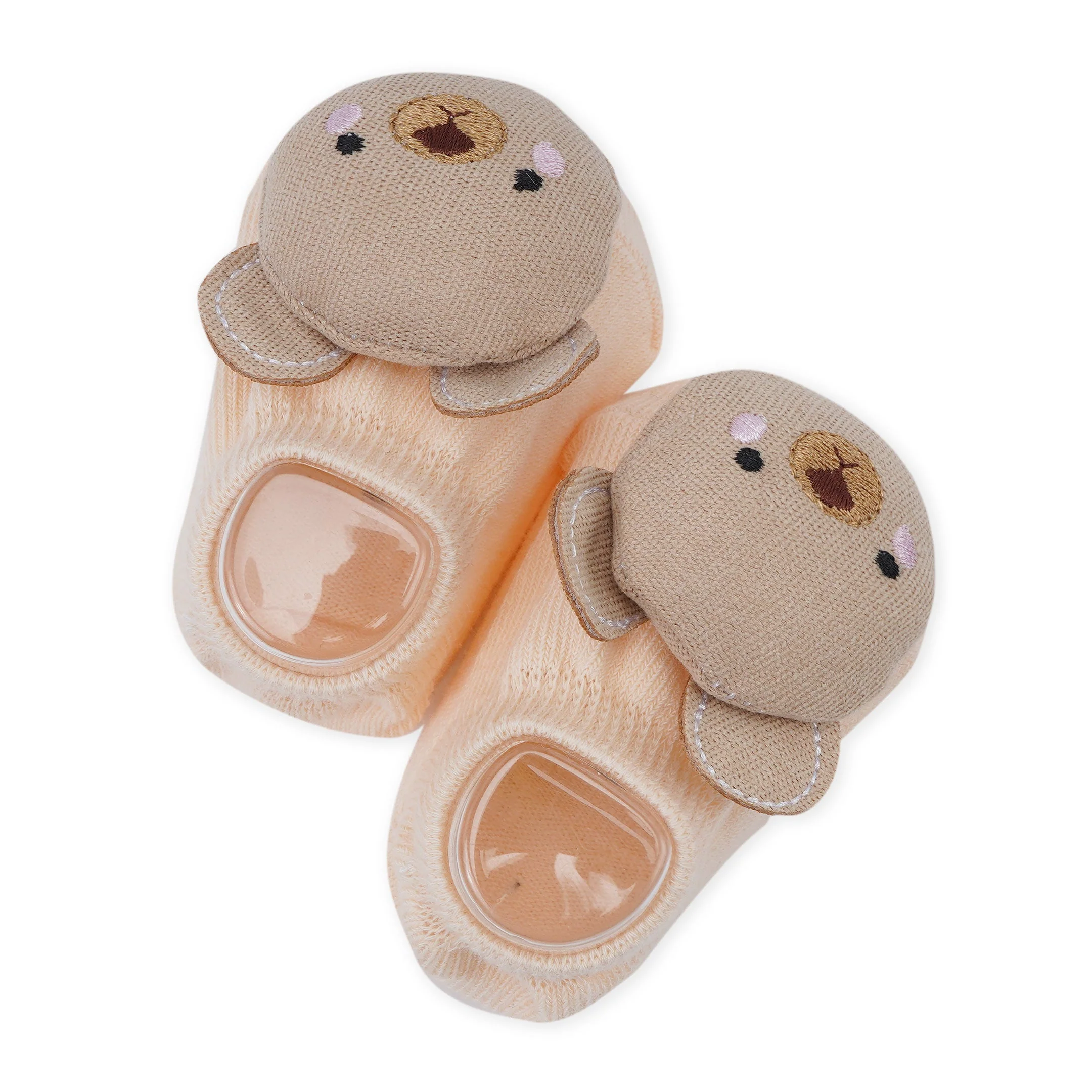 Baby Turban Cap & Booties Set Beige Bear - Sunshine - Image 4