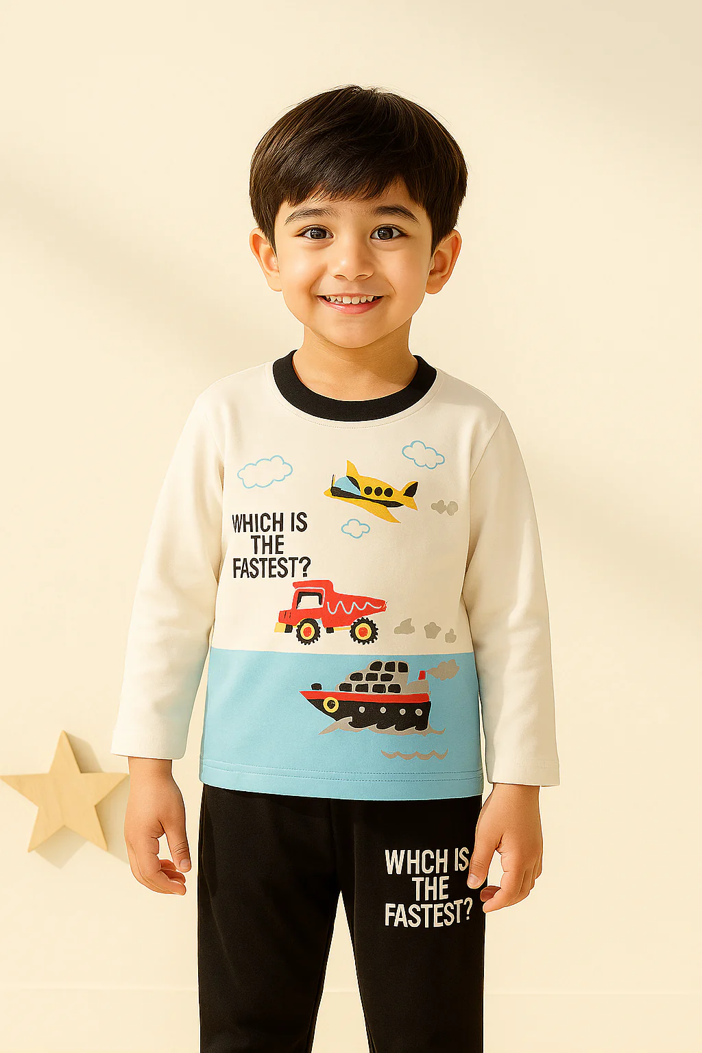 Pajama Set Airplane White - Sunshine - Image 2