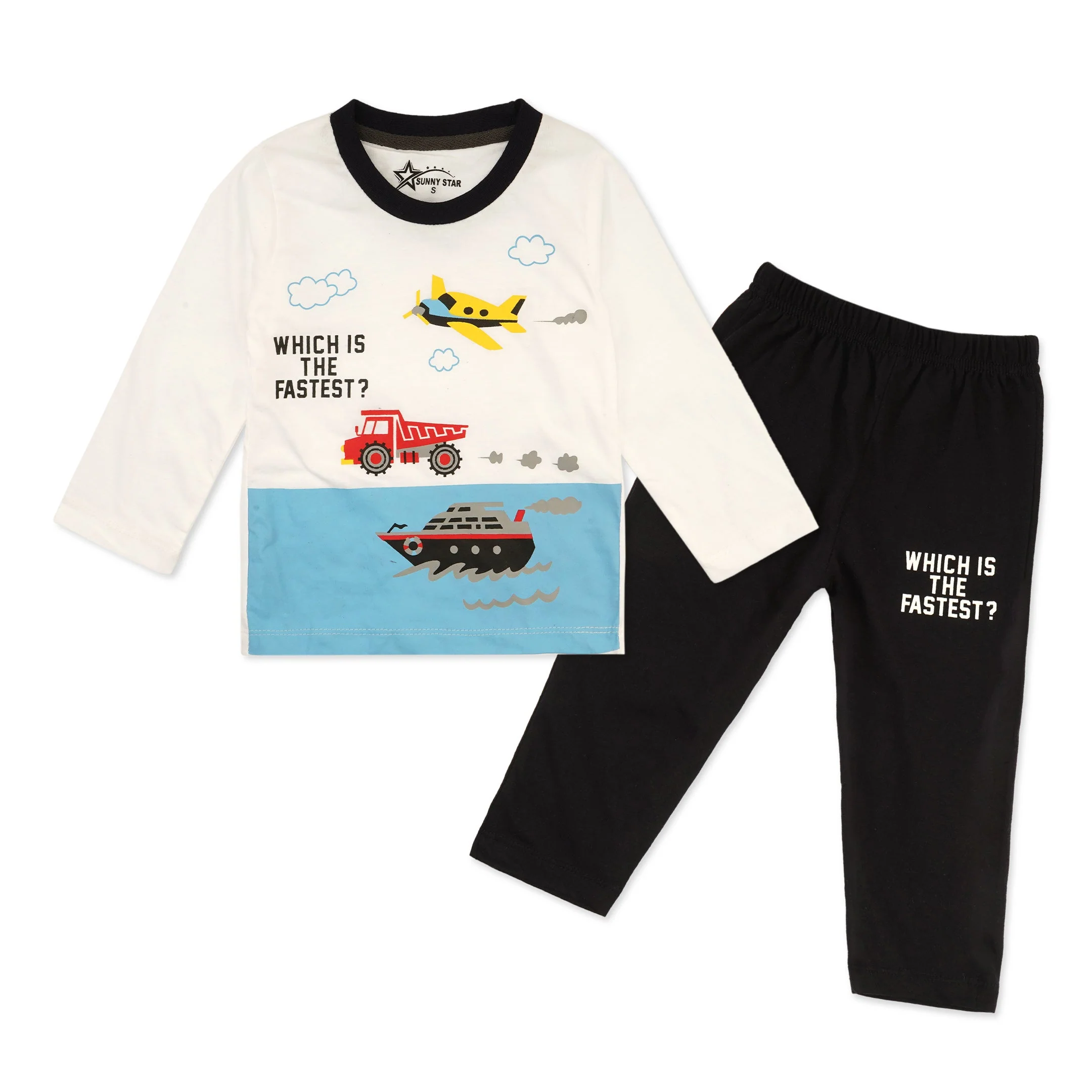 Pajama Set Airplane White - Sunshine - Image 5