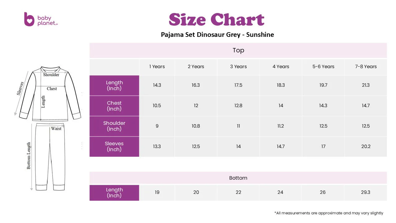 Pajama Set Dinosaur Grey - Sunshine - Image 3