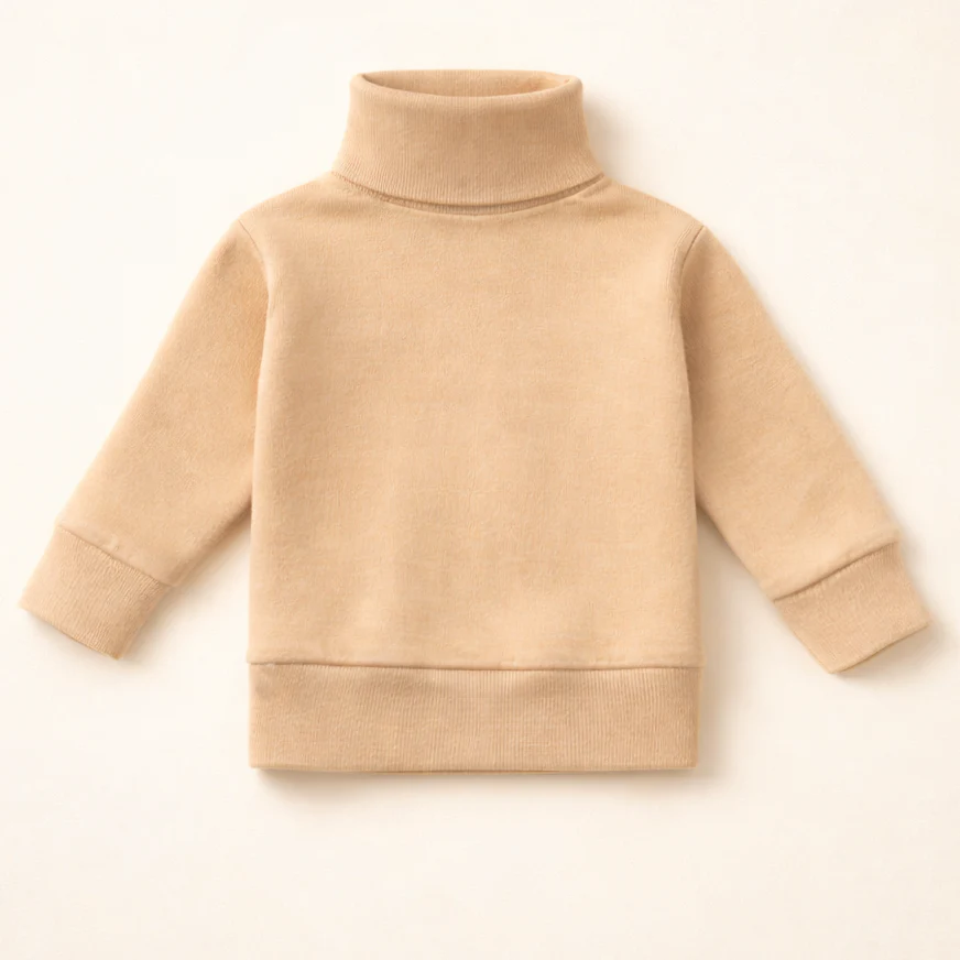 Sy Kids Mock Neck Light Brown - Sunshine