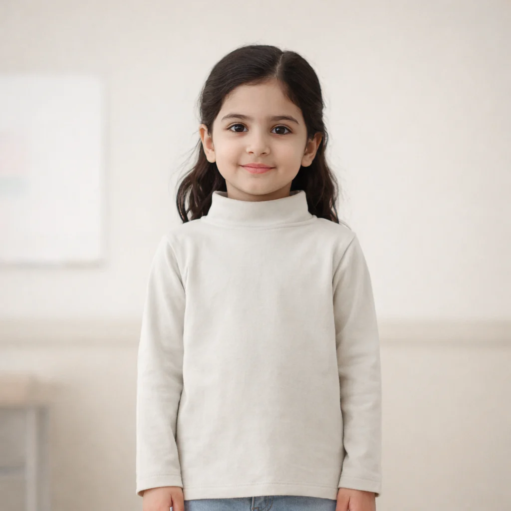 Sy Kids Mock Neck Light Grey - Sunshine - Image 2