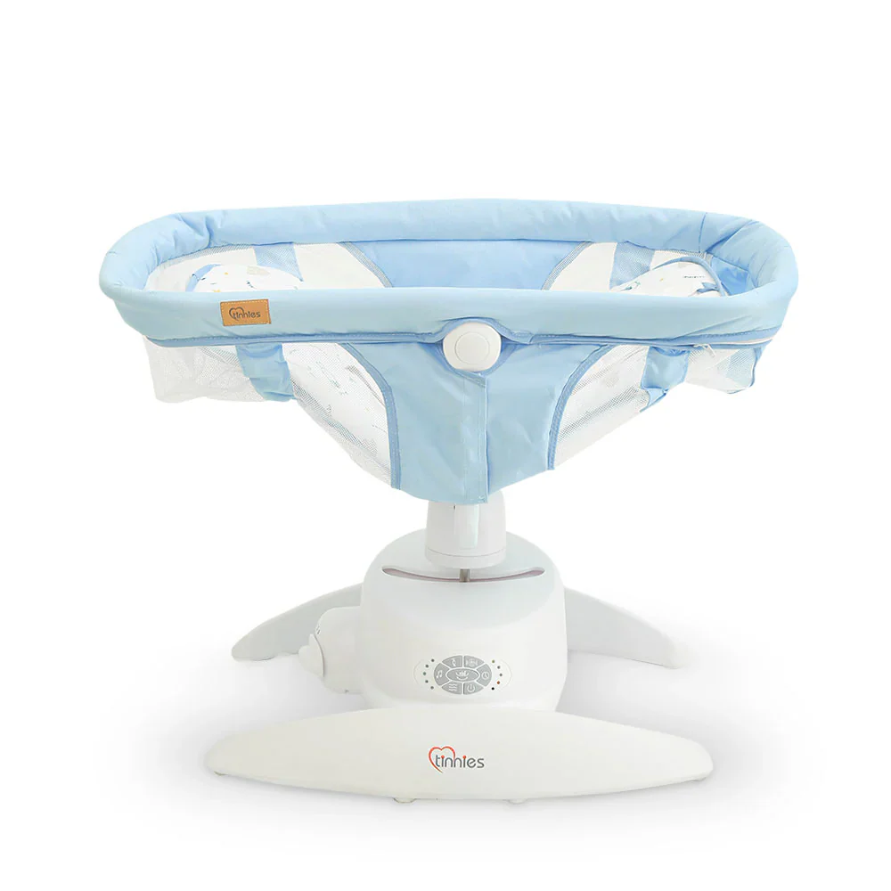 Tinnies Automatic Baby Swing Blue - Gentle Rocking For Newborns - Image 3