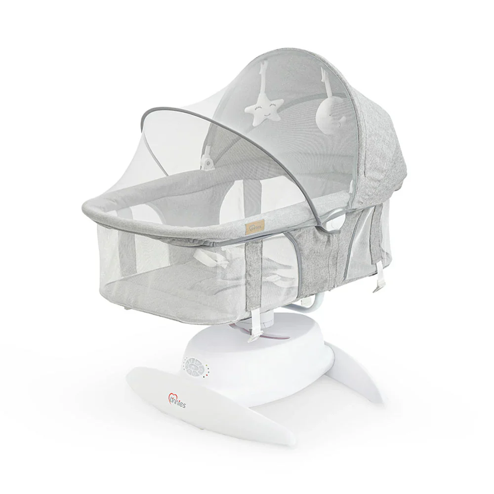 Tinnies Automatic Baby Swing Grey - Gentle Rocking For Newborns