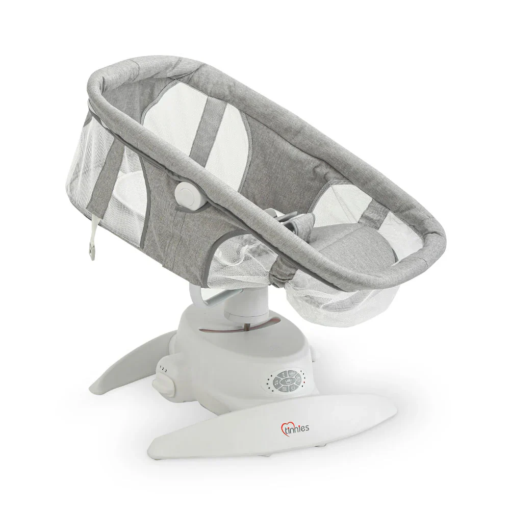 Tinnies Automatic Baby Swing Grey - Gentle Rocking For Newborns - Image 6