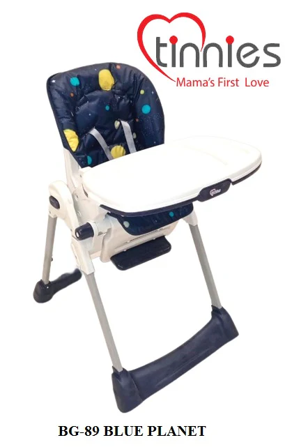 Tinnies Baby Adjustable Highchair Blue Planet Grey - Image 2